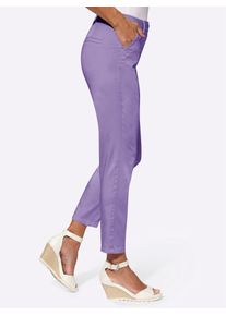 Inspirationen Damen Webhose, lila, Gr. 40, unifarben, 98% Baumwolle, 2% Elasthan, Hosen