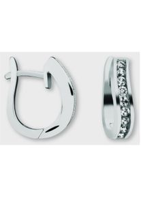 ONE ELEMENT Damen Paar Creolen "Zirkonia Ohrringe Creolen aus 925 Silber", Damen,mit Zirkonia, Silber 925 (Sterlingsilber), silber, Silber 925