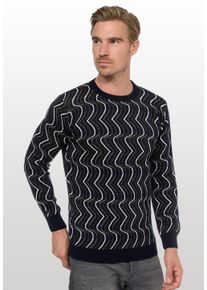 Rusty Neal Herren Strickpullover, blau, casual, Gr. XXXL, mehrfarbig, 70% Polyacryl, 30% Baumwolle, Pullover, in tollem Design