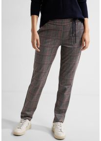 Cecil Damen Stoffhose, braun, casual, Gr. XXL, kariert, Stoff, 55% Polyester, 27% Polyamid, 15% Viskose, 3% Elasthan, Hosen, Middle Waist