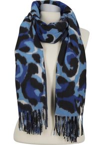 Heine Damen Modeschal, blau, gemustert, Polyester, Modetücher