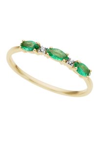 Firetti Damen Fingerring "Schmuck Geschenk Gold 585 Damenring Goldring Edelstein Farbstein", 17, 0,02 ct P2 = erkennbare Einschlüsse, Gelbgold