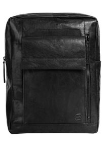 SPIKES & SPARROW Laptoprucksack, SPIKES & SPARROW, schwarz, Rindsleder, Leder, casual, Rucksäcke, echt Leder