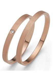 Firetti Trauring "Schmuck Geschenk Gold 375 Hochzeit Ehering "LIEBE"", 58, ohne Brillant, Roségold 585, 2,0mm, rosa, Rosu00e9gold 585, Fingerringe,