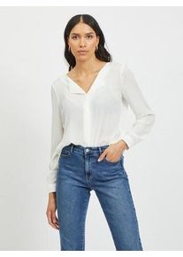 Vila Damen Blusenshirt "VILUCY L/S SHIRT - NOOS", weiß, modisch, Gr. XXL, unifarben, Web, Obermaterial: 100% Polyester, Shirts