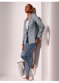 CRÉATION L CREATION L Damen Jackenblazer "Blazer", blau, Gr. 38, 65% Polyester, 32% Viskose, 3% Elasthan, Blazer