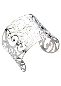 Jobo Damen Armspange, Edelstahl, silber, Edelstahl, Armbänder, breit Edelstahl