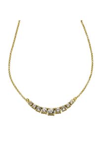 ZEEme Damen Collierkettchen "925/- Sterling Silber Weißtopas", 45cm, Silber 925 (Sterlingsilber), L: 45cm B: 5.0mm, gelb, Silber 925