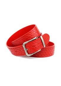 Anthoni Crown Damen Ledergürtel, rot, casual, Gr. 110, Rindsleder, Gürtel