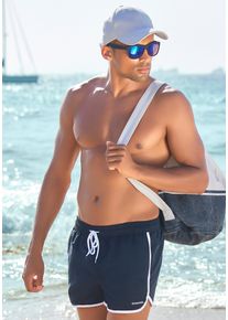 Chiemsee Herren Badeshorts, blau, Gr. S, unifarben mit Farbeinsatz, Polyester, Badehosen, mit Kontrastpiping