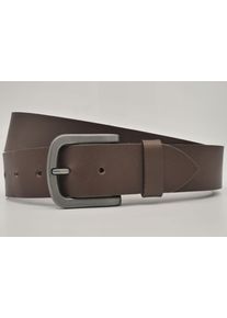 AnnaMatoni Damen Ledergürtel, braun, casual, Gr. 115, unifarben, Rindsleder, Gürtel, mit silberner Schließe