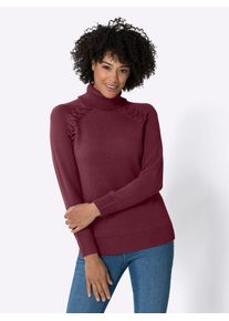 Classic Basics Damen Rollkragenpullover "Rollkragen-Pullover", rot, Gr. 48, unifarben, 100% Polyacryl, Pullover