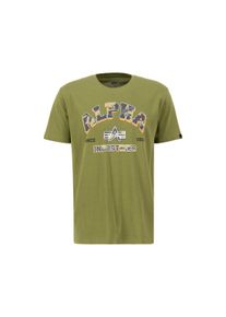 Herren T-Shirt "Alpha Industries Men - T-Shirts College Camo T", grün, Gr. XXL, Alpha Industries, Obermaterial: 100% Baumwolle, Shirts