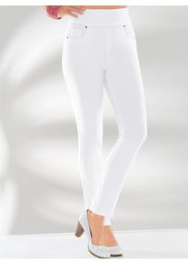 Casual Looks Damen 5-Pocket-Hose, weiß, Gr. 38, unifarben, 72% Viskose, 25% Polyamid, 3% Elasthan, Hosen