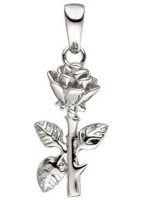 Jobo Damen Blumen-Anhänger "Anhänger Rose", Silber 925 (Sterlingsilber), silber, Silber 925 (Sterlingsilber), Schmuckanhänger, 925 Silber