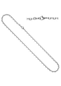 Jobo Damen Edelstahlkette, Edelstahl, L: 45cm, silber, Edelstahl, Halsketten, Ankerkette Edelstahl 45 cm