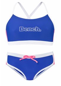 Bench. Kinder Bustier-Bikini, blau, Gr. 122, Polyamid, Bikini-Sets, mit Kontrastdetails