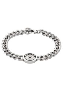 Emporio Armani Damen Edelstahlarmband "KREIS, RUND, LOGO, EGS3041040", Edelstahl, silber, Edelstahl, Armbänder