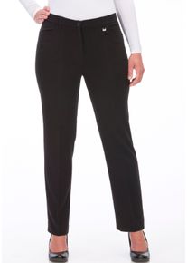 KjBRAND Damen Stoffhose "Hose Bea in Bi-Stretch Kammgarnoptik mit Bügelfalte", schwarz, feminin, Gr. 24, Web, Obermaterial: 63% Polyester, 35%
