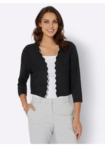 Lady Damen Bolero, schwarz, Gr. 38, unifarben, 55% Baumwolle, 45% Viskose, Strickjacken