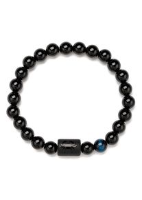 Firetti Damen Armband "Schmuck Geschenk Armschmuck Armkette Edelstein Sternzeichen", Krebs, Stein-Silikon, schwarz, Stein, Silikon, Armbänder, Made