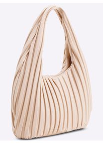 Heine Damen Handtasche, beige, Viskosemischung, unifarben, Taschen