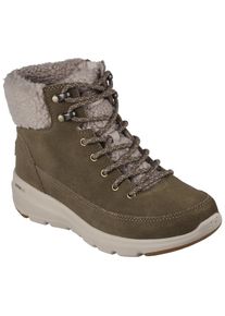 Skechers Damen Winterboots "GLACIAL ULTRA", Gr. 36, grün, Veloursleder, Synthetik, sportlich, Schuhe, Winterschuh, Snowboots, Schnürstiefel mit 3M