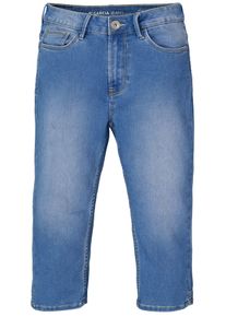 Garcia Damen Caprihose, blau, casual, Gr. 27, Denim/Jeans, Obermaterial: 74% Baumwolle, 25% Polyester, 1% Elasthan, Hosen, mit leichter Waschung