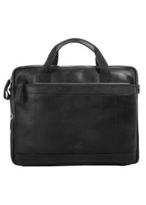 Sansibar Damen Aktentasche, schwarz, Leder, gepflegt, Taschen, echt Leder