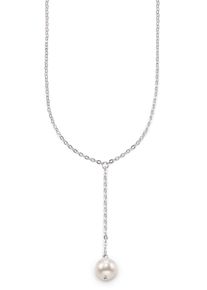 Bruno Banani Damen Kette ohne Anhänger "Schmuck Geschenk Silber 925 Halsschmuck Halskette Ankerkette Perle", Silber 925 (Sterlingsilber)-Perlen, L: