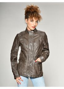 Mustang Damen Lederjacke "Jasmin", braun, Gr. XS, Obermaterial: 100% Leder, Schaf, Jacken