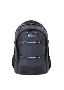 2be Kinder Schulrucksack, schwarz, Kunstfaser, Rucksäcke, mit reflektierenden Elementen