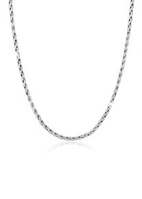Kuzzoi Herren Silberkette "Männer Zopfkette Oxidiert Massiv 925 Silber", 50, ohne Stein, Silber 925 (Sterlingsilber), L: 50cm, silber, Silber 925
