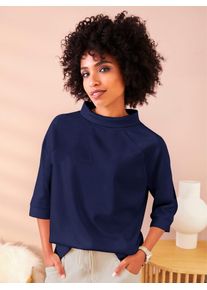 Heine Damen Sweatshirt, blau, Gr. 40, unifarben, 50% Modal, 44% Polyester, 6% Elasthan, Sweatshirts