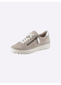 Jana Damen Schnürschuh, Gr. 40, grau, Veloursleder, sportlich, Schuhe