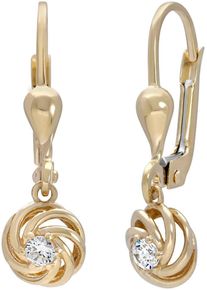 Firetti Damen Paar Ohrhänger "Schmuck Geschenk Gold 375 Ohrschmuck Ohrringe Kreis rund verschlungen", Gelbgold 375, gold, Gelbgold 375, Ohrringe, mit