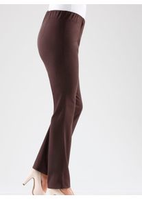 Classic Basics Damen Stretch-Hose, braun, Gr. 20, unifarben, 64% Polyester, 34% Viskose, 2% Elasthan, Hosen