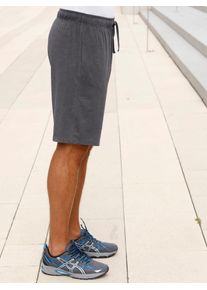 CLASSIC Herren Bermudas, blau, Gr. 44, unifarben, meliert, 100% Baumwolle, Doppelpack-Farbe anthrazit-meliert:40% Polyester, 60% Baumwolle,