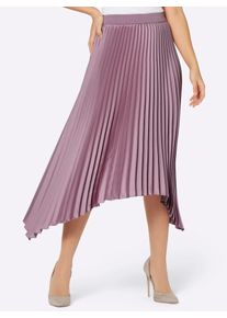 CRÉATION L CREATION L Damen Plisseerock, lila, Gr. 36, unifarben, 100% Polyester, Röcke