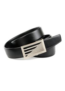Anthoni Crown Damen Ledergürtel, schwarz, Gr. 120, unifarben, Leder, Gürtel, Eleganter Herrengürtel, geprägt