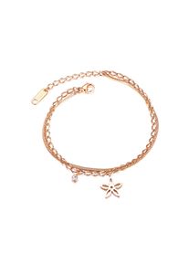 Damen Armband "Fleur", rosa, Collezione Alessandro, Metall, Armbänder