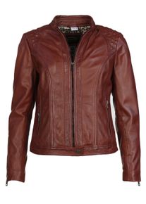 JCC Damen Bikerjacke "Cabira", rot, Gr. 40, Oberstoff: 100% Lammleder / Futter: 100% Polyester, Jacken