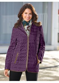 Classic Basics Damen Steppjacke, lila, Gr. 42, unifarben, gemustert, mehrfarbig, 100% Polyester, Jacken