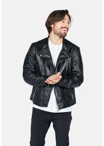 Freaky Nation Herren Lederjacke "Crossover-FN", schwarz, Gr. XXL, Oberstoff: 100% Leder; Futter: 100% Baumwolle, Jacken