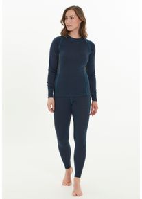 WHISTLER Damen Funktionsshirt "Lapas", blau, casual, Gr. 38, unifarben, 70% Wolle, 25% Polyester, 5% Elasthan, Shirts, aus kuscheligem Material