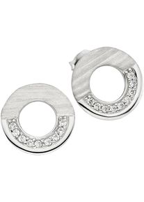 Bruno Banani Damen Paar Ohrstecker "Schmuck Geschenk Silber 925 Ohrringe Kreis rund, B0249E/90/03/", Silber 925 (Sterlingsilber), silber, Silber 925