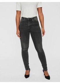 Véro Moda VERO MODA Damen Skinny-fit-Jeans "VMSOPHIA HR SKINNY JEANS AM203 NOOS", blau, modisch, Gr. M, unifarben, Denim/Jeans, Obermaterial: 77% Baumwolle,