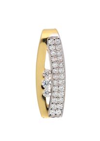 Adelia´s ADELIA ́S Damen Ketten-Anhänger "333 Gold Anhänger mit Zirkonia", mit Zirkonia, Weißgold 333, gold, Weißgold 333, Schmuckanhänger, 333 Gold mit