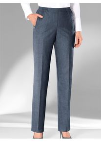 Adelina Damen Webhose, blau, Gr. 195, meliert, 66% Polyester, 32% Viskose, 2% Elasthan, Hosen