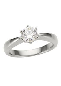 Firetti Damen Solitärring "Schmuck Geschenk Gold 750 Damenring Verlobungsring Goldring Solitär", 17, 1 ct P2 = erkennbare Einschlüsse, Weißgold